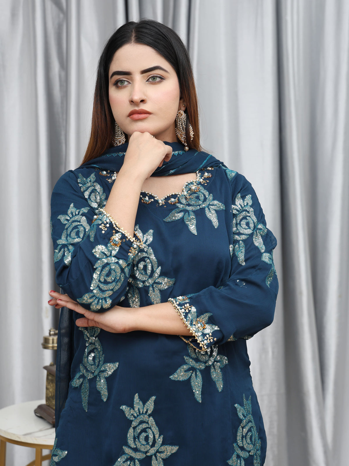 Zink Chiffon Suit – Maryam Fashions - Maryam Fashions